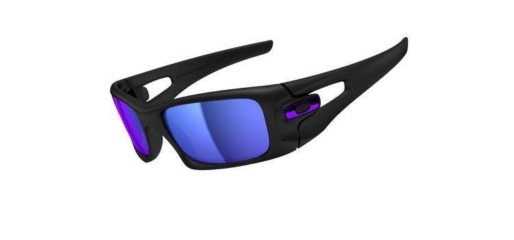 Oakley Sunglasses  CRANKCASE Matte Black/Violet Iridium OO9165-05