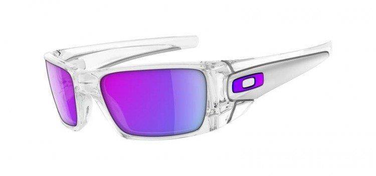 Oakley Sunglasses FUEL CELL Polished Clear/Matte Clear/Violet Iridium OO9096-04