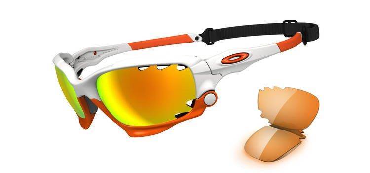 Oakley Sunglasses  RACING JACKET White/Fire Iridium & Persimmon OO9171-03