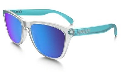 Oakley Okulary FROGSKINS® COLORBLOCK COLLECTION Matte Clear / Sapphire Iridium OO9013-B2