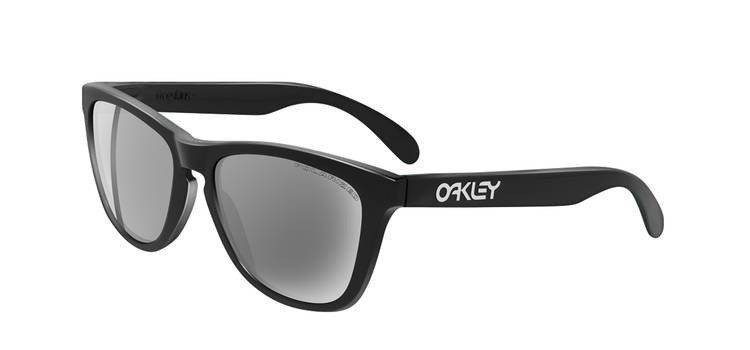 Oakley Sunglasses  Frogskins Polished Black/Grey Polarized 03-223