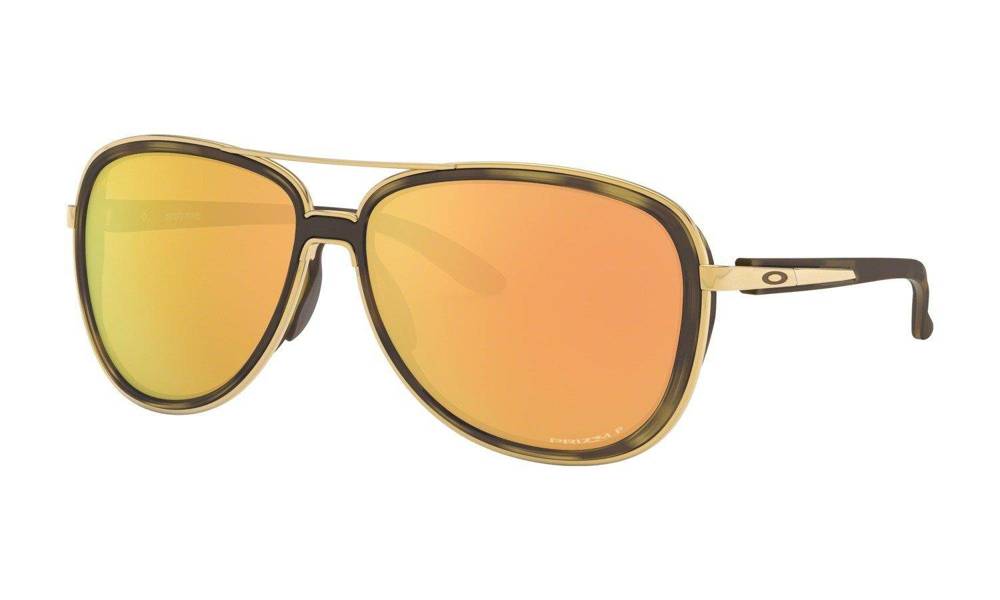 Oakley Sunglasses SPLIT TIME Brown Tortoise/Gold/Prizm Rose Gold Polarized OO4129-14
