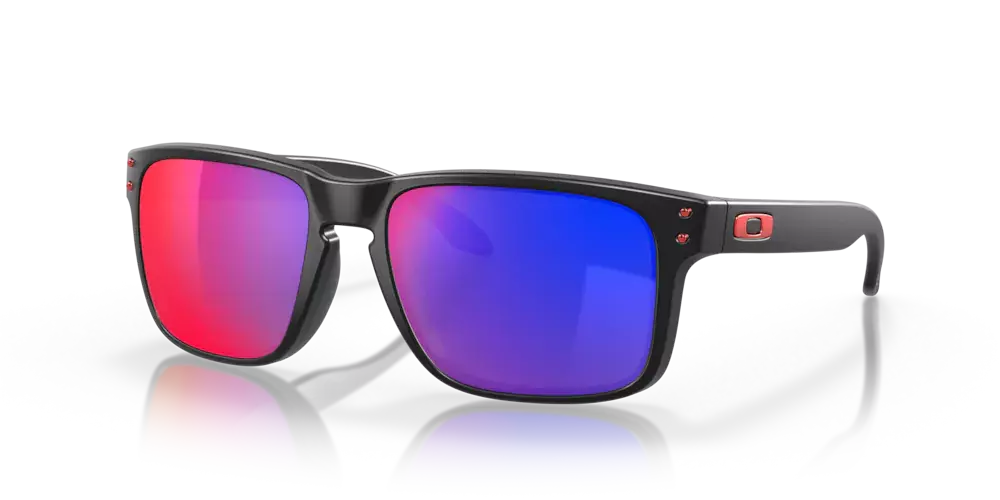 Oakley Sunglasses  HOLBROOK Matte Black/Positive Red Iridium OO9102-36