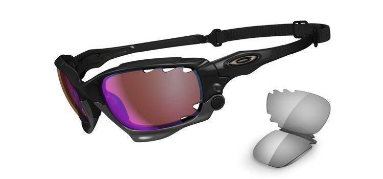 Oakley Sunglasses  RACING JACKET Polished Black/VR28 Blue Iridium & Light Grey OO9171-05