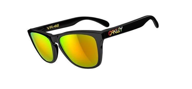 Oakley Sunglasses  Frogskins VALENTINO ROSSI SIGNATURE SERIES FROGSKINS Polished Black/Fire Iridium 24-325