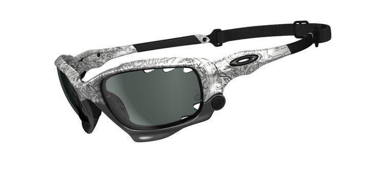 Oakley Sunglasses  RACING JACKET White/Black Ghost Text/Clear Black Iridium Photochromic OO9171-06
