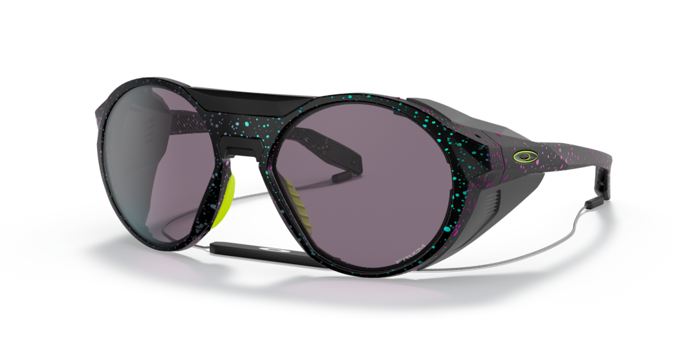 Oakley Sunglasses CLIFDEN Black Green Purple Splatter/Prizm Grey OO9440-17