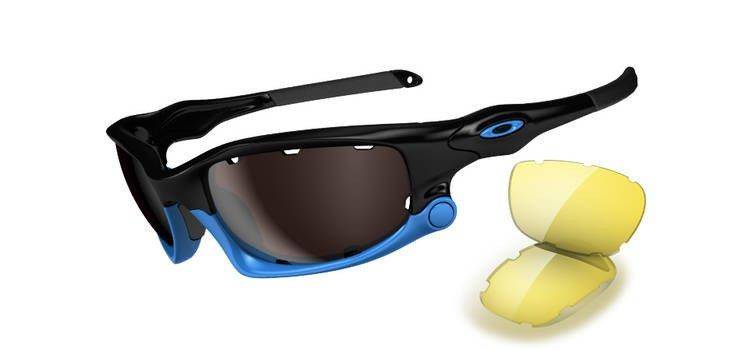Oakley Sunglasses  SPLIT JACKET Polished Black/OO Black Irid Polar Vented & Yellow OO9099-13