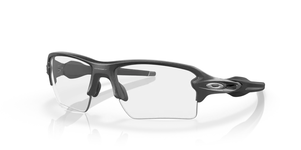 Oakley Sunglasses FLAK 2.0 XL Steel/Black Iridium Photochromic Activated OO9188-16
