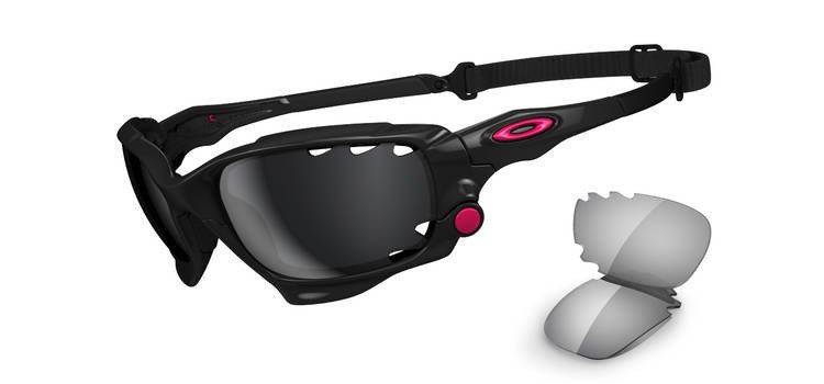 Oakley Sunglasses  RACING JACKET Polished Black/Black Iridium & Light Grey OO9171-08