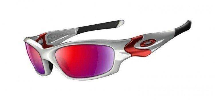 Oakley Sunglasses STRAIGHT JACKET White Chrome/Positive Red Iridium 04-329