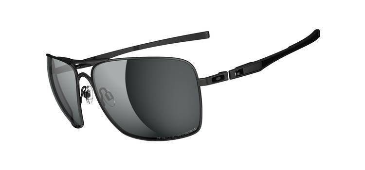 Oakley Sunglasses  PLANTIFF SQUARED Matte Black/Grey Polarized OO4063-04