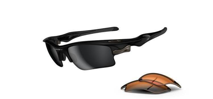 Oakley Sunglasses  FAST JACKET XL Polished Black/Black Iridium, Persimmon OO9156-01