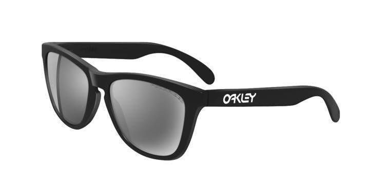 Oakley Sunglasses  Frogskins Matte Black/Black Iridium Polarized 24-297