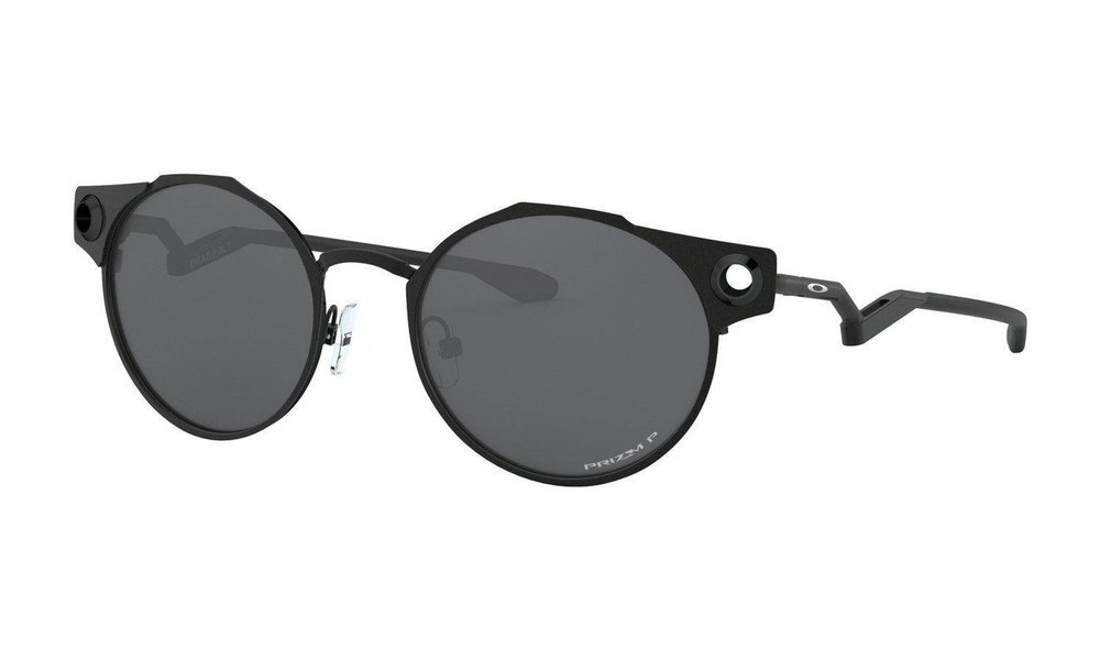 Oakley Okulary przeciwsłoneczne DEADBOLT Satin Black/Prizm Black Polarized OO6046-03