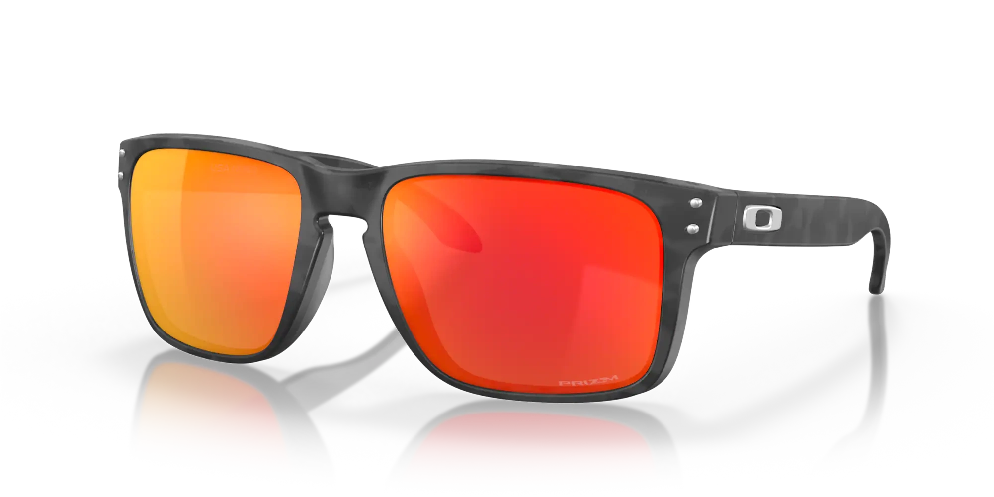 Oakley Okulary przeciwsłoneczne HOLBROOK XL Matte Black Camo, Prizm Ruby OO9417-29