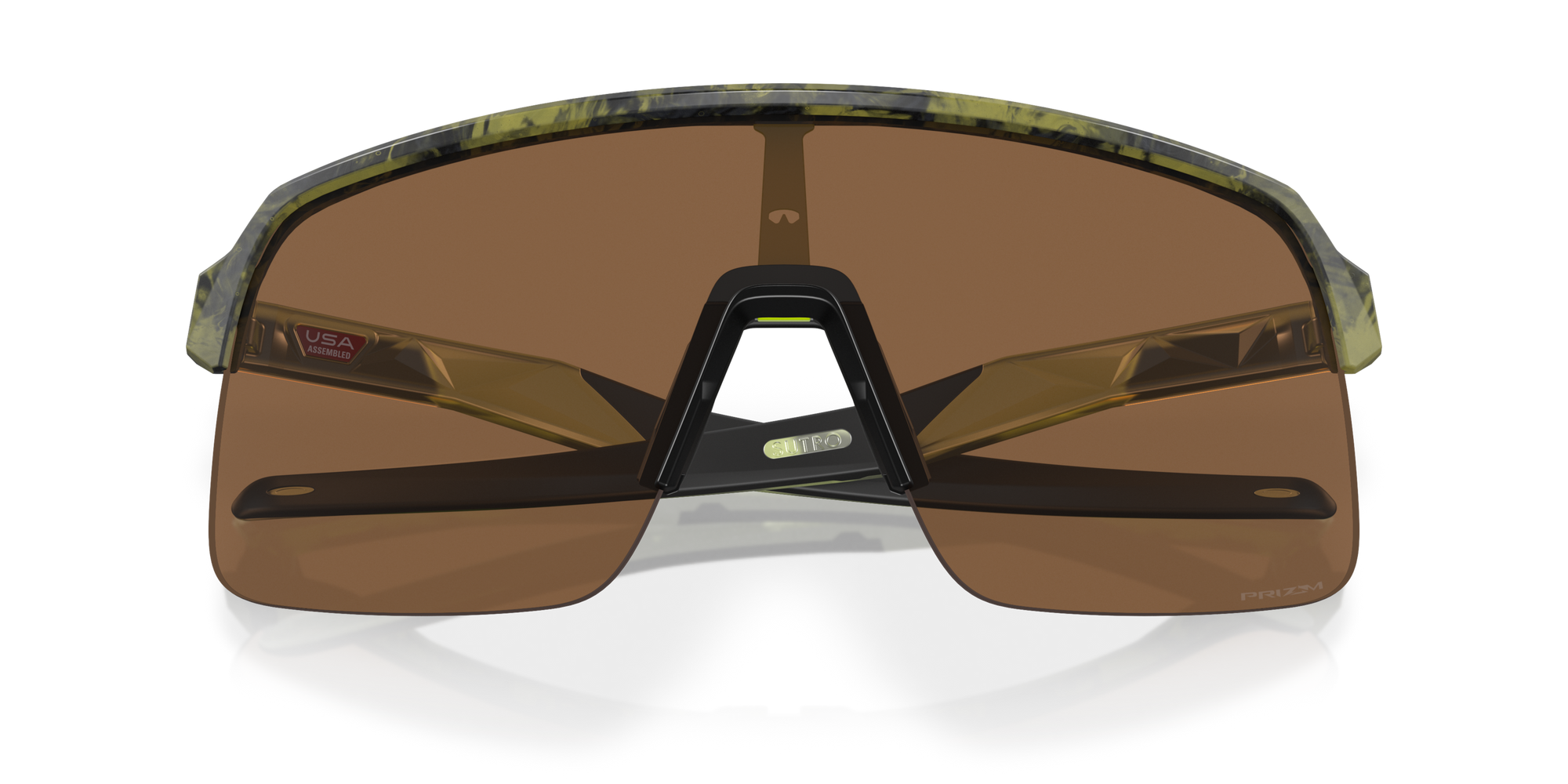 Oakley Okulary przeciwsłoneczne SUTRO LITE Matte Transparent Fern Swirl / Prizm Bronze OO9463-57
