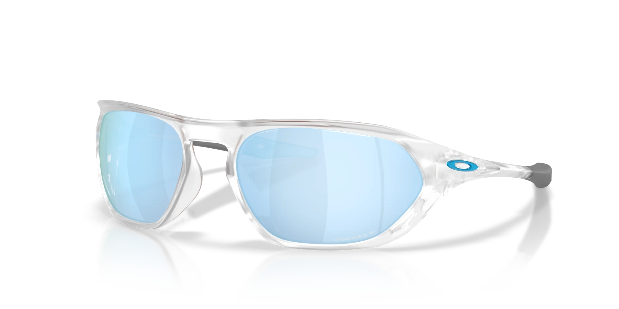 Oakley Sunglasses CAGE JACKET Matte Clear/Prizm Deep Water Polarized OO9537-02
