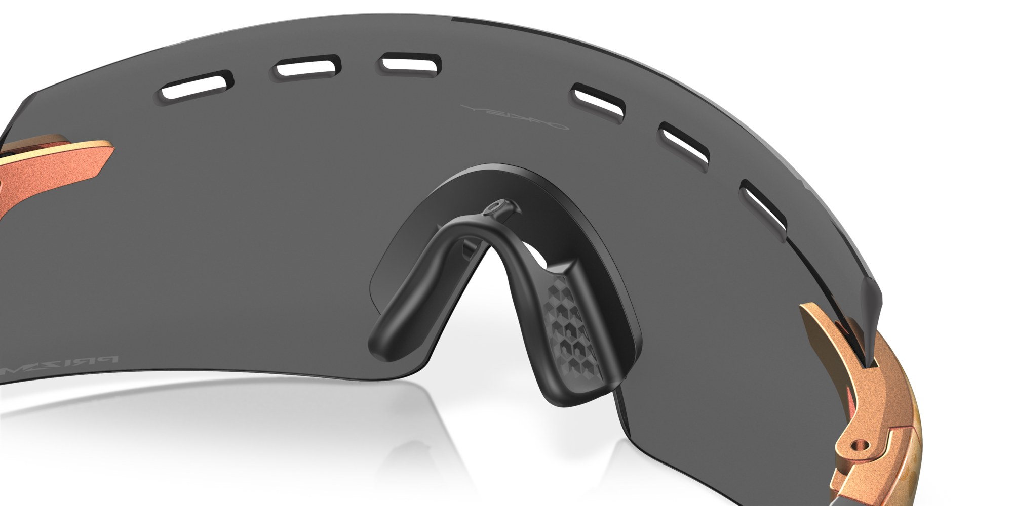 Oakley Okulary przeciwsłoneczne ENCODER STRIKE VENTED Community Collection Matte Red/Gold Colorshift/Prizm Black OO9235-12