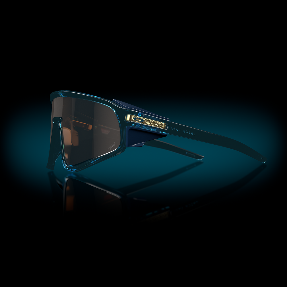 Oakley Okulary przeciwsłoneczne LATCH PANEL Kylian Mbappé Signature Transparent Stonewash / Prizm Tungsten OO9404-08