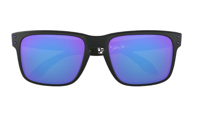 Oakley Okulary Przeciwsłoneczne JULIAN WILSON SIGNATURE SERIES HOLBROOK Matte Black/Violet Iridium OO9102-26