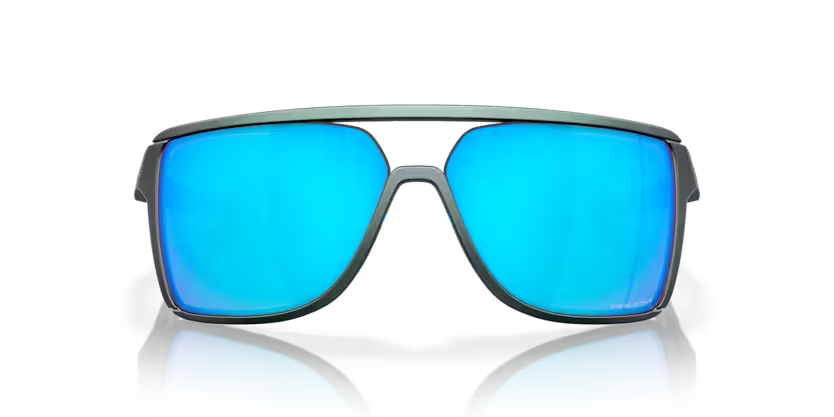 Oakley Sunglasses CASTEL Matte Silver/Blue Colorshift / Prizm sapphire OO9147-13