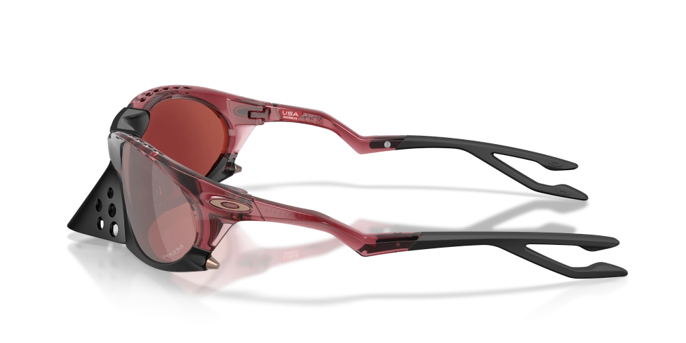 Oakley Okulary przeciwsłoneczne PLANTARIS Transparent Iron Red/Prizm Snow Black Iridium OO9437-16
