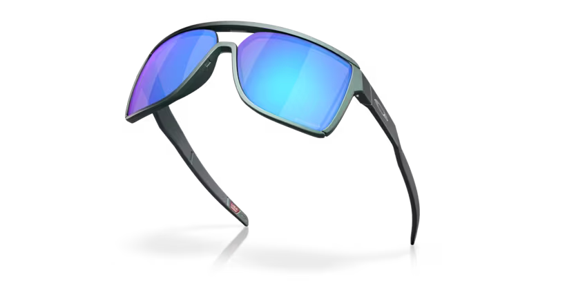 Oakley Okulary przeciwsłoneczne CASTEL Matte Silver/Blue Colorshift / Prizm Sapphire OO9147-13