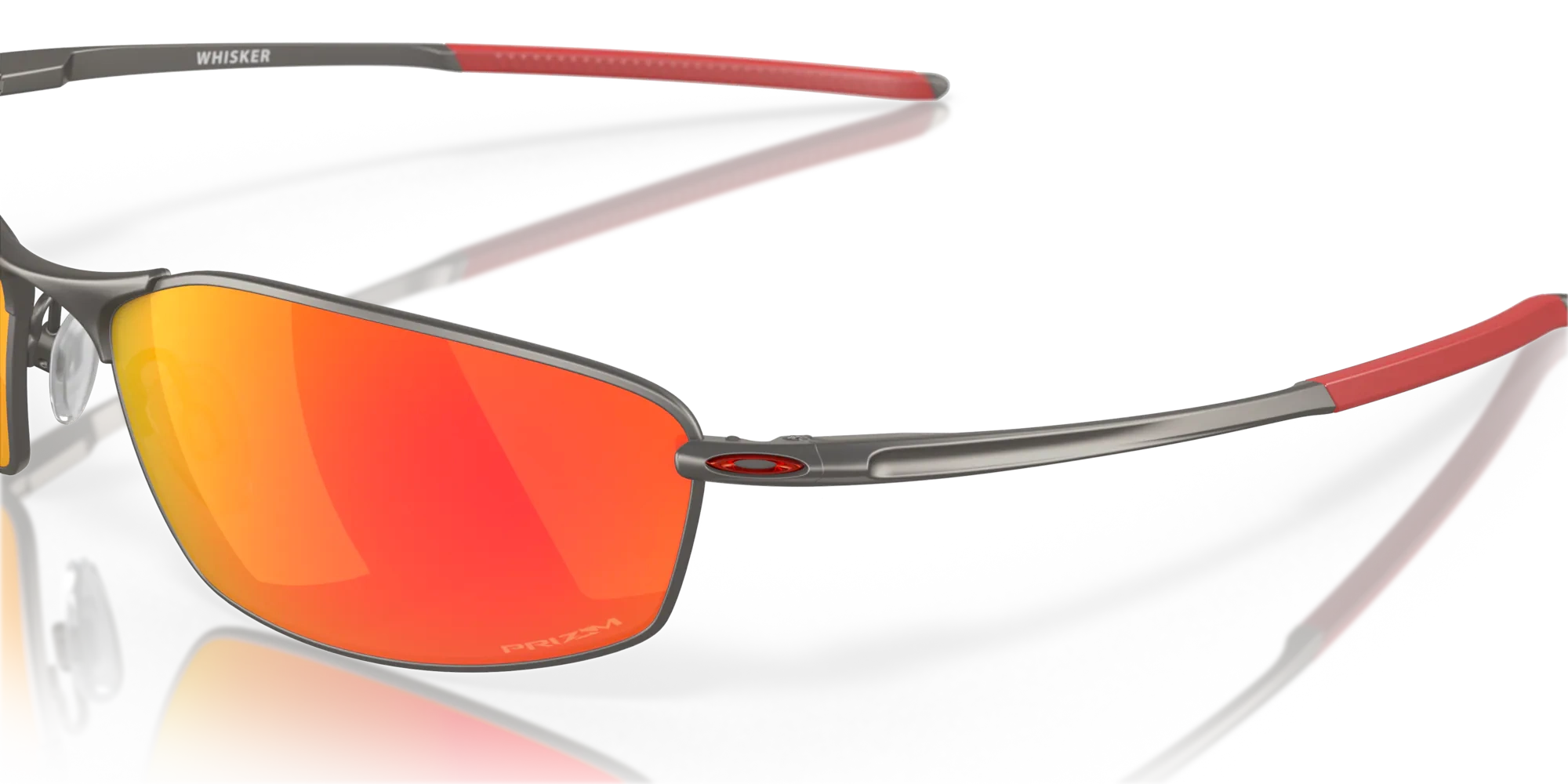 Oakley Okulary przeciwsłoneczne WHISKER Matte Gunmetal/Prizm Ruby OO4141-02