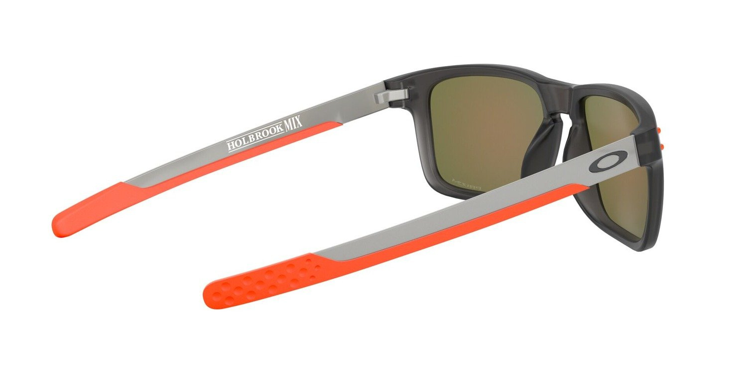 Oakley Okulary przeciwsłoneczne HOLBROOK MIX Matte Grey Smoke / Prizm Ruby OO9384-15