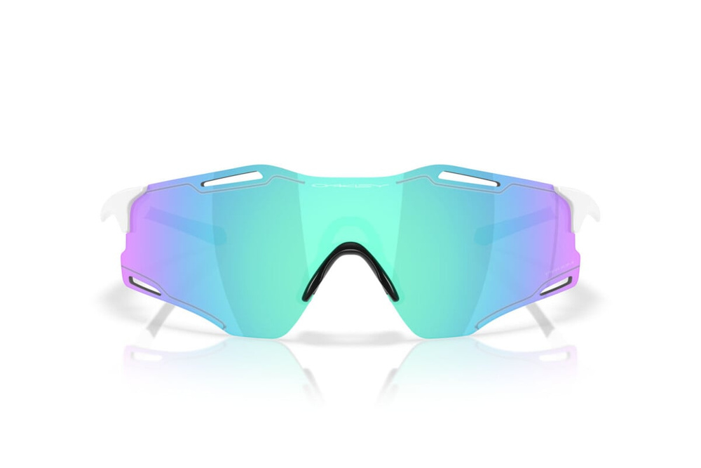 Oakley Okulary przeciwsłoneczne CYBR ZERO Polished White / Prizm Sapphire OO9512D-02