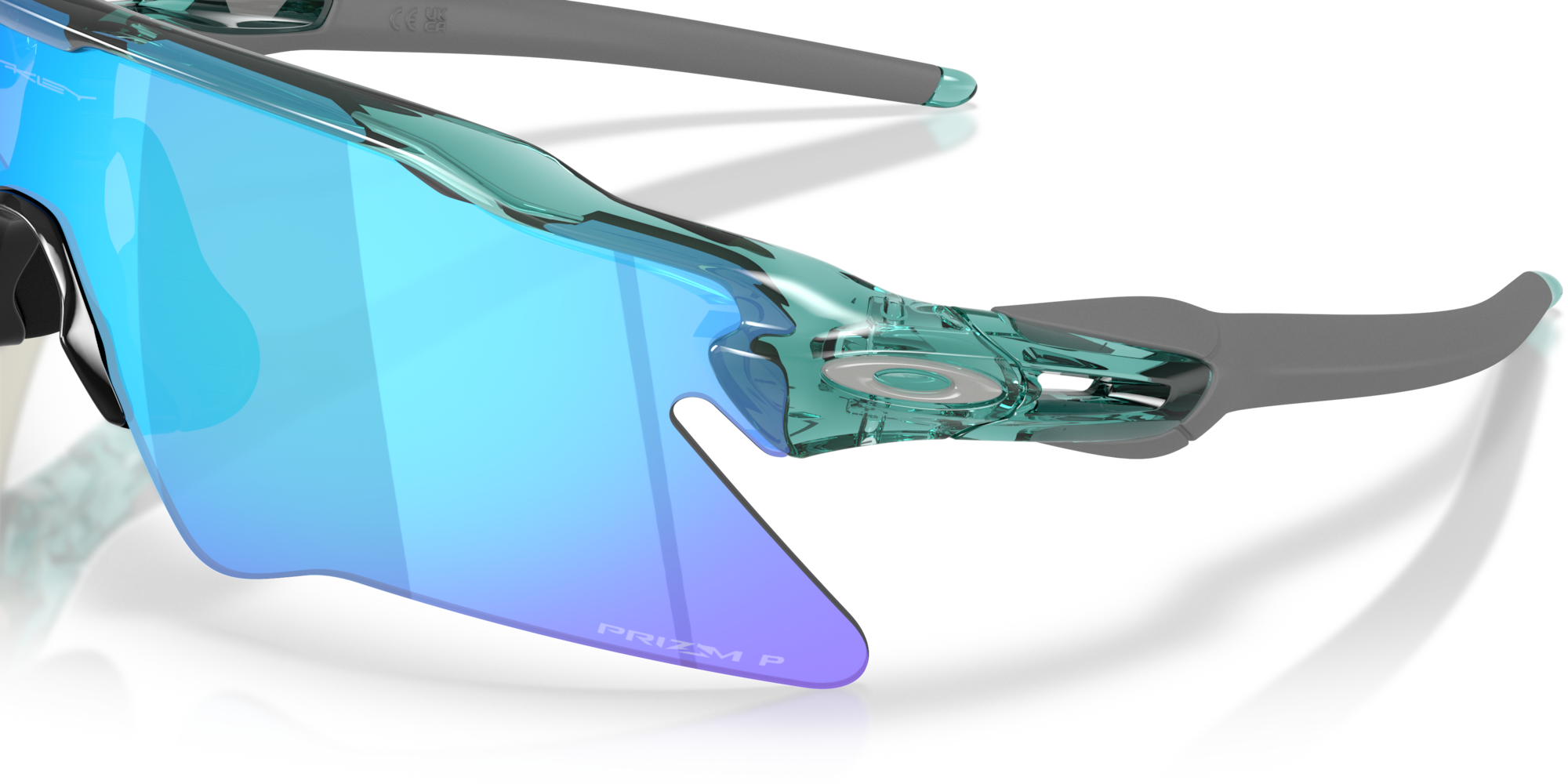 Oakley Sunglasses RADAR EV HEATER Transparent Pacific/Prizm Sapphire Polarized OO9541-09