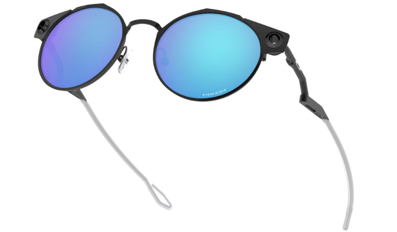 Oakley Sunglasses DEADBOLT Satin Light Steel/Prizm Sapphire OO6046-02