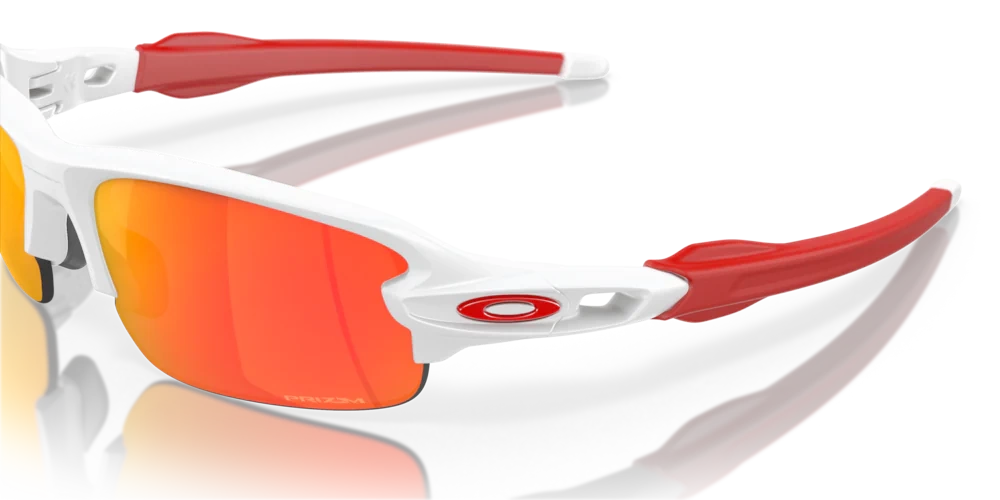 Oakley Sunglasses Junior FLAK XXS Matte White, Prizm Ruby OJ9008-09