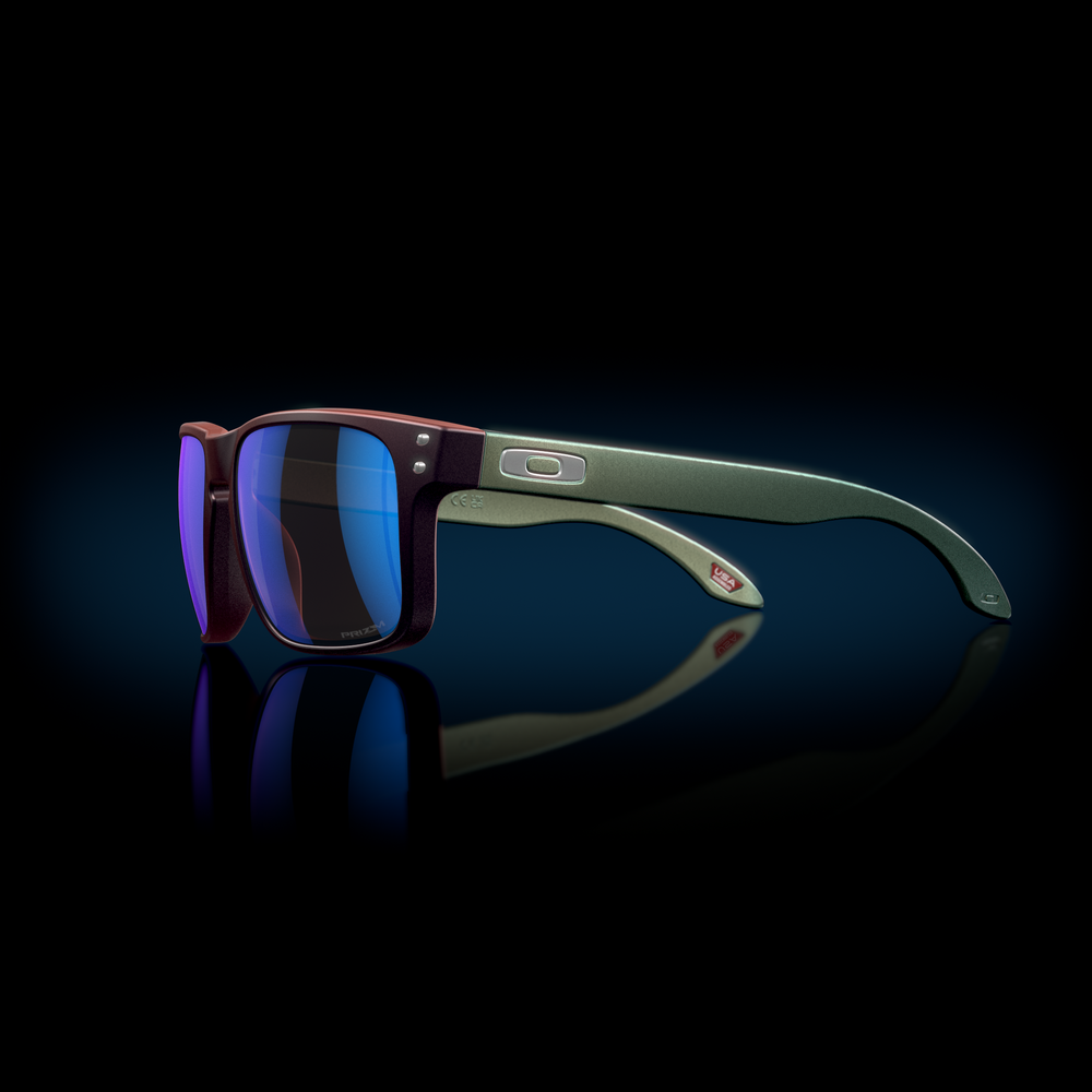 Oakley Okulary przeciwsłoneczne HOLBROOK Verve Collection Matte Black/Red Colorshift / Prizm Sapphire OO9102-W6