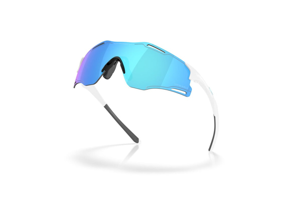 Oakley Okulary przeciwsłoneczne CYBR ZERO Polished White / Prizm Sapphire OO9512D-02