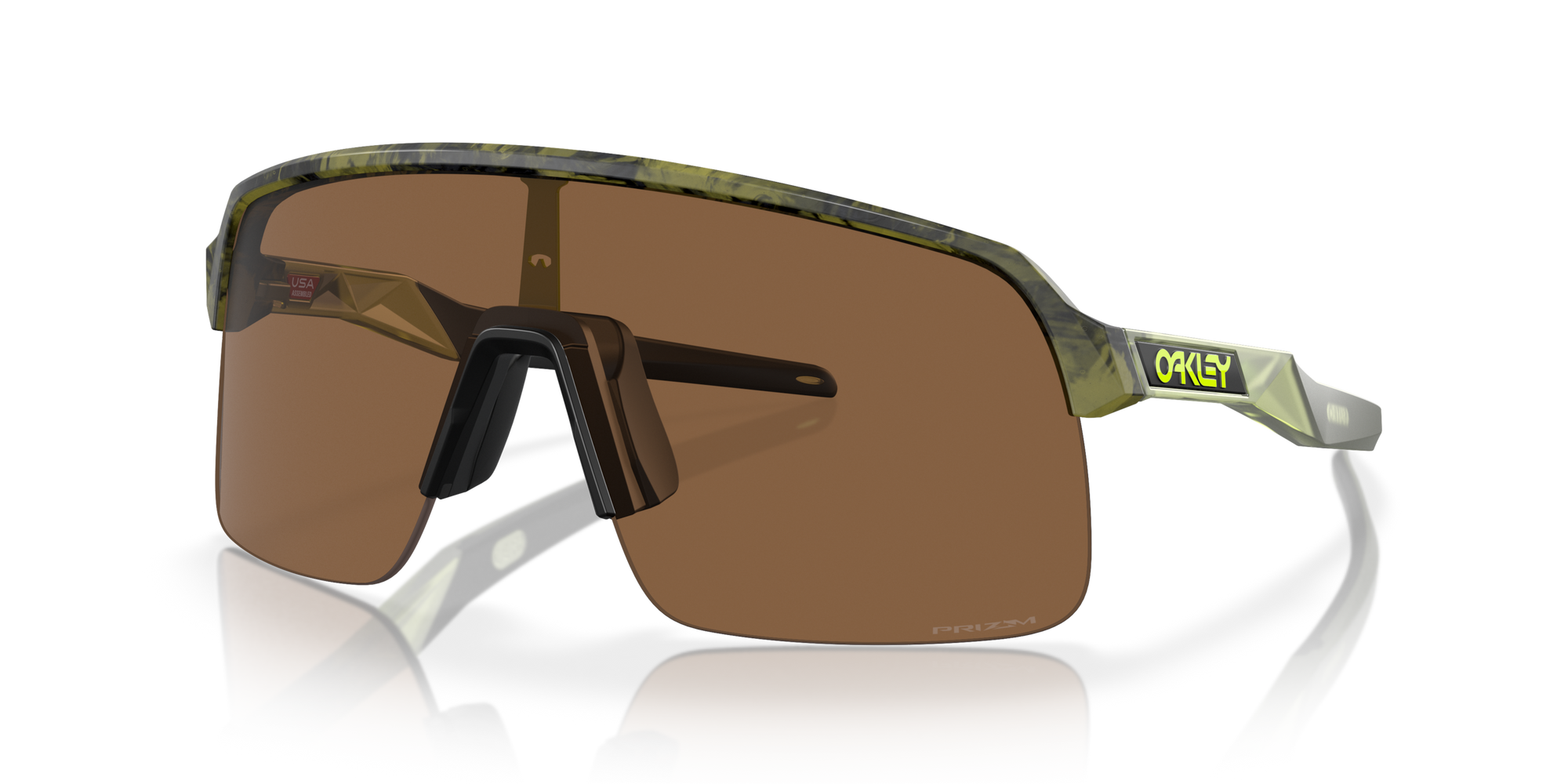 Oakley Okulary przeciwsłoneczne SUTRO LITE Matte Transparent Fern Swirl / Prizm Bronze OO9463-57
