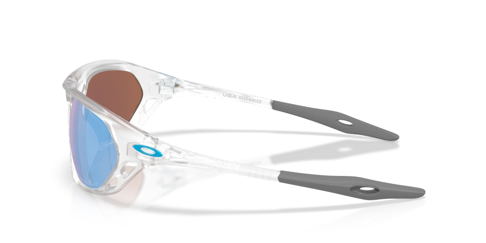 Oakley Okulary przeciwsłoneczne CAGE JACKET Matte Clear/Prizm Deep Water Polarized OO9537-02