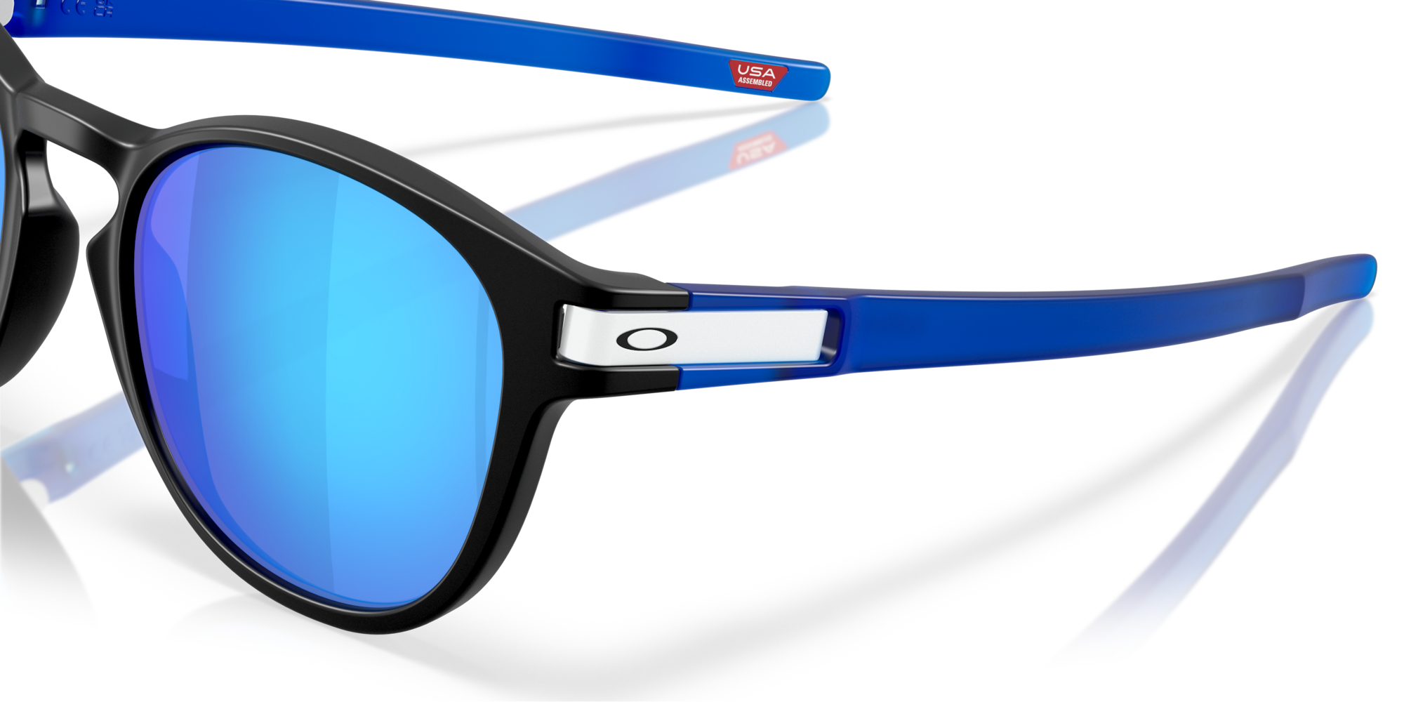 Oakley Okulary przeciwsłoneczne LATCH Matte Black/Prizm Sapphire OO9265-70