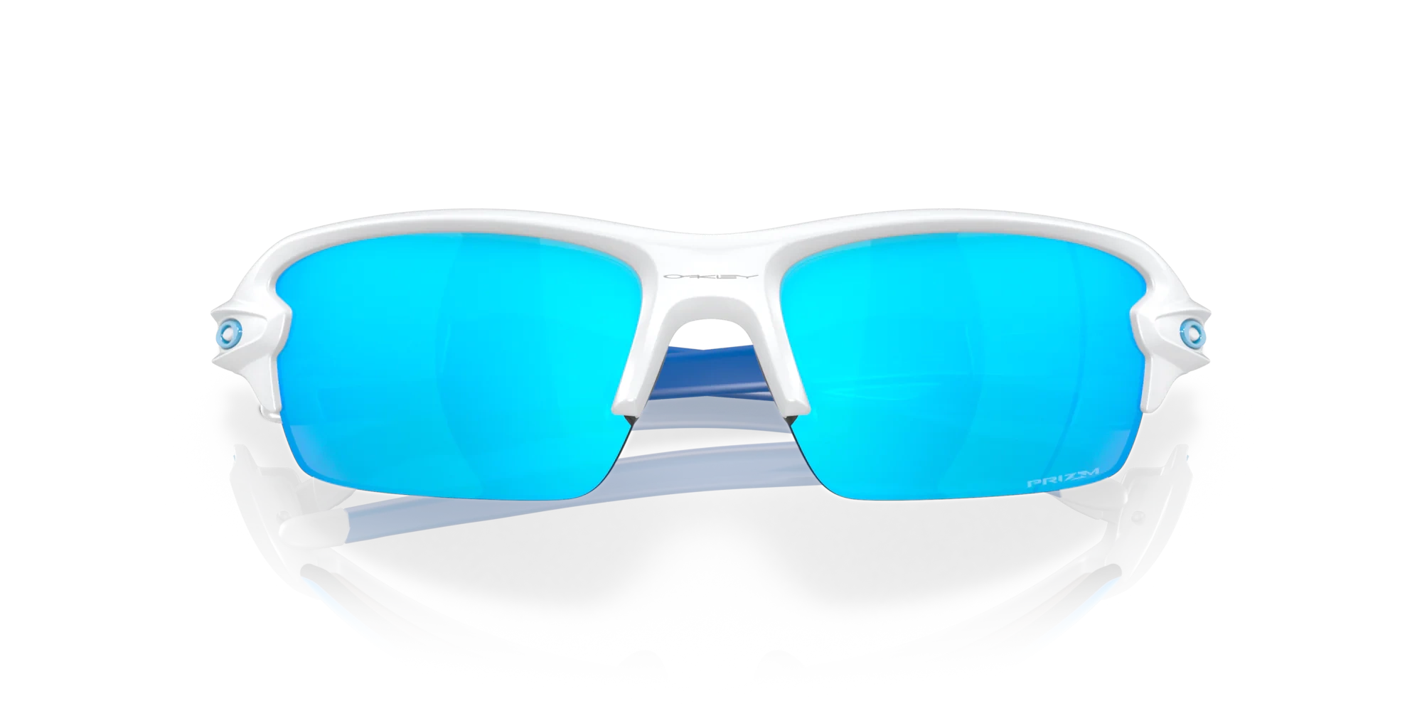 Oakley Okulary przeciwsłoneczne Flak XS Matte White, Prizm Sapphire OJ9005-16