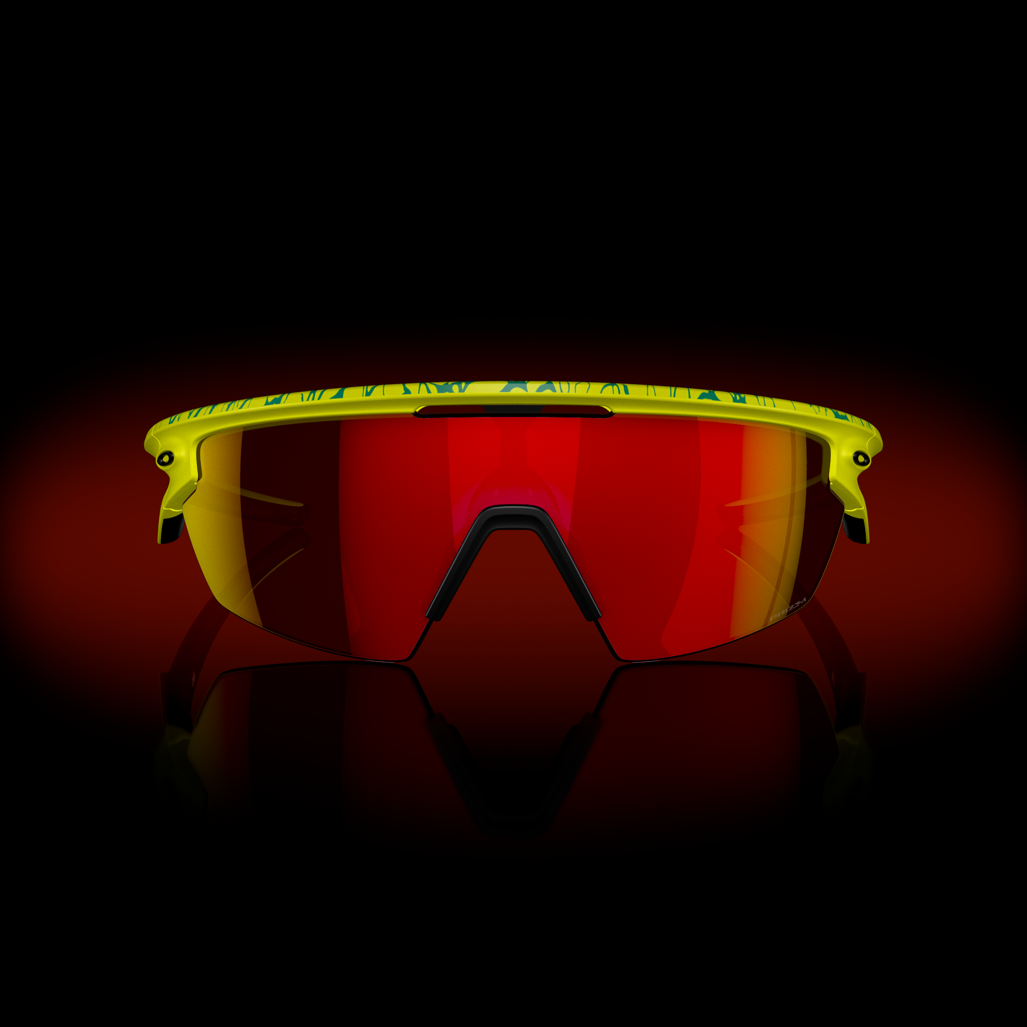 Oakley Okulary przeciwsłoneczne SPHAERA Matte Tennis Ball Yellow / Prizm Ruby OO9403-14