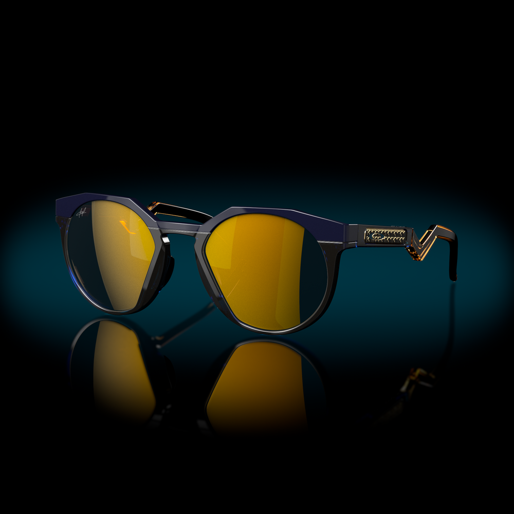 Oakley Okulary przeciwsłoneczne HSTN Kylian Mbappé Signature Navy Transparent Blue / Prizm 24k Polarized OO9242-11