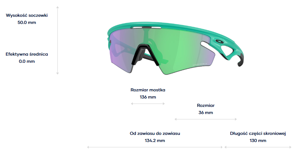 Oakley Okulary przeciwsłoneczne SPHAERA SLASH Matte Celeste / Prizm Road Jade OO9499-14