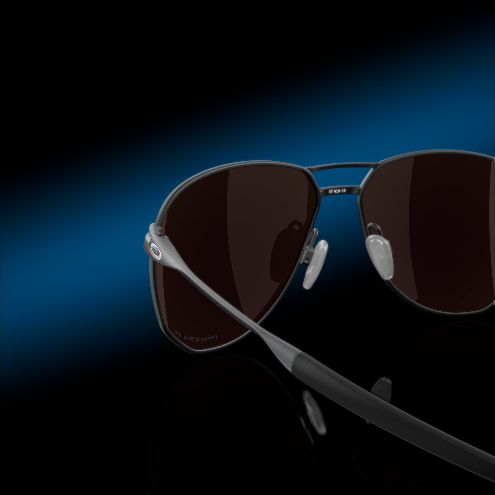 Oakley Okulary przeciwsłoneczne z polaryzacją Satin Light Steel, Prizm Sapphire Polarized OO6050-04