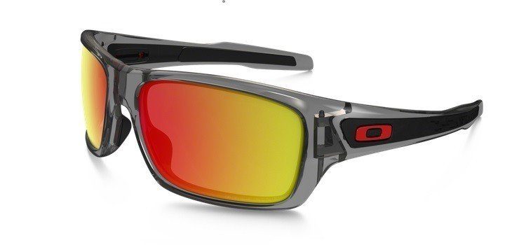 Oakley Sunglasses TURBINE Grey Ink/Ruby Iridium Polarized OO9263-10