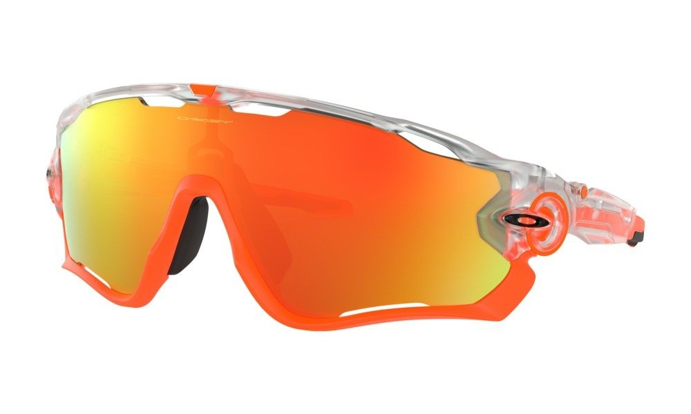 Oakley Okulary przeciwsłoneczne JAWBREAKER Matte Clear/Fire Iridium OO9290-37
