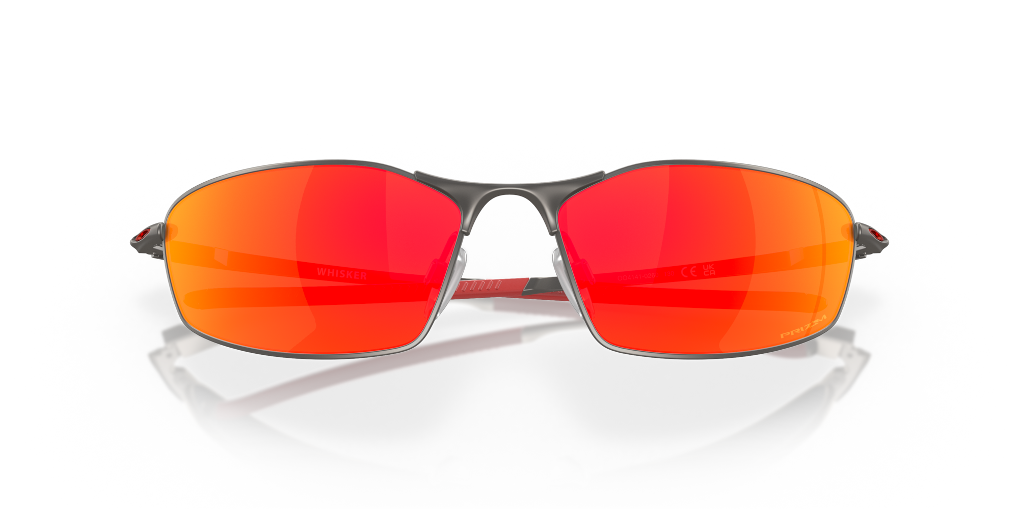 Oakley Okulary przeciwsłoneczne WHISKER Matte Gunmetal/Prizm Ruby OO4141-02