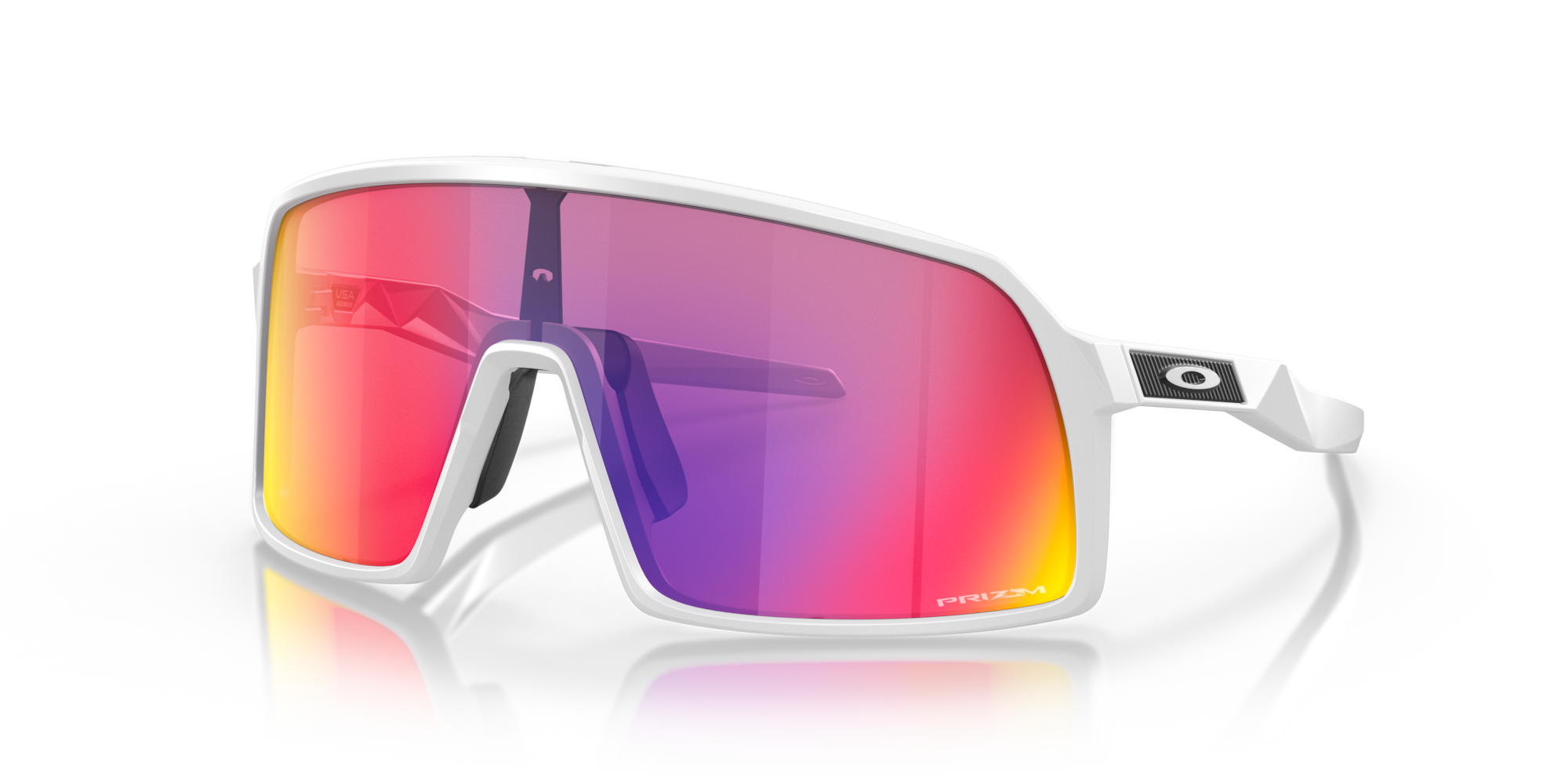 Oakley Okulary przeciwsłoneczne SUTRO S Matte White/Prizm Road OO9462-05