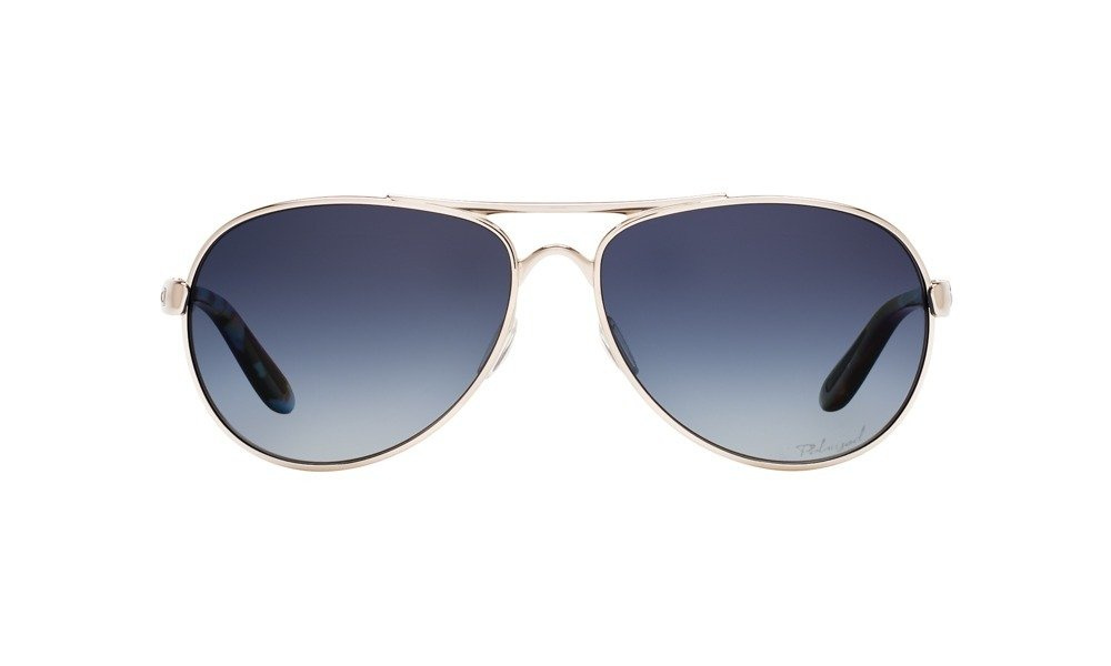 Oakley Sunglasses TIE BREAKER Polished Chrome/Grey Gradient Polarized OO4108-02