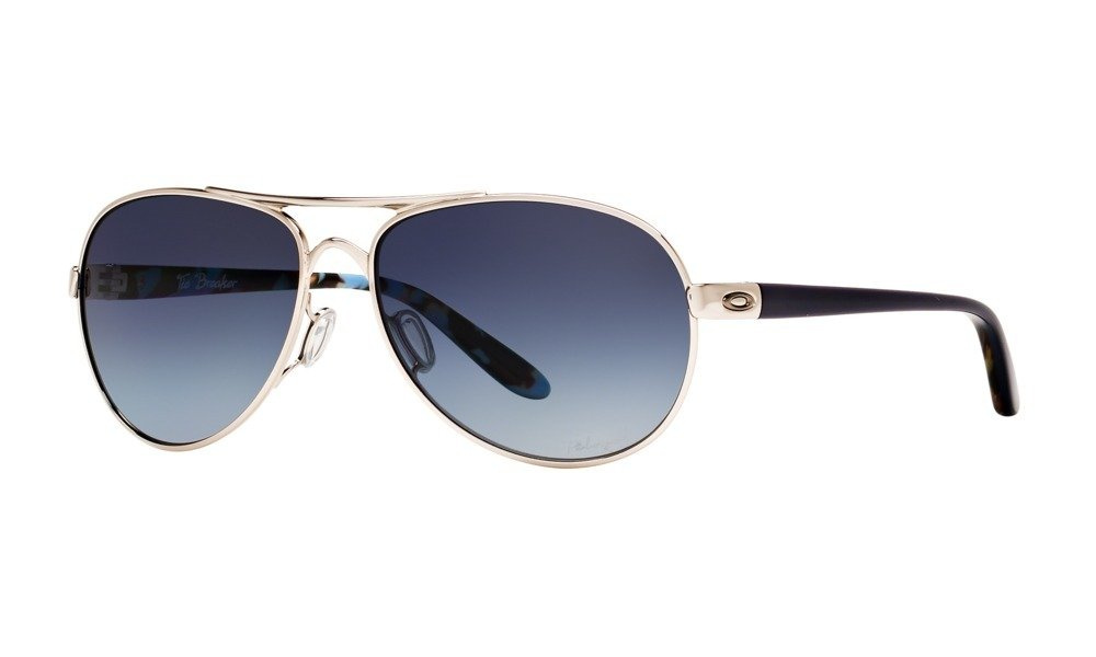 Oakley Okulary przeciwsłoneczne TIE BREAKER Polished Chrome/Grey Gradient Polarized OO4108-02